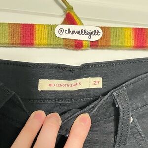 Levi’s Women’s Black Mid-Length Denim Shorts